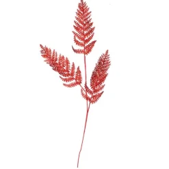 Red Glitter Fern Spray Christmas Sprays|
