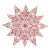 Red Glitter Hanging Christmas Star Snowflakes And Stars|