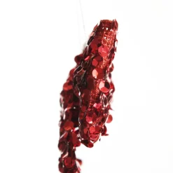 Red Glitter Sequin Bow Christmas Bells And Bows|