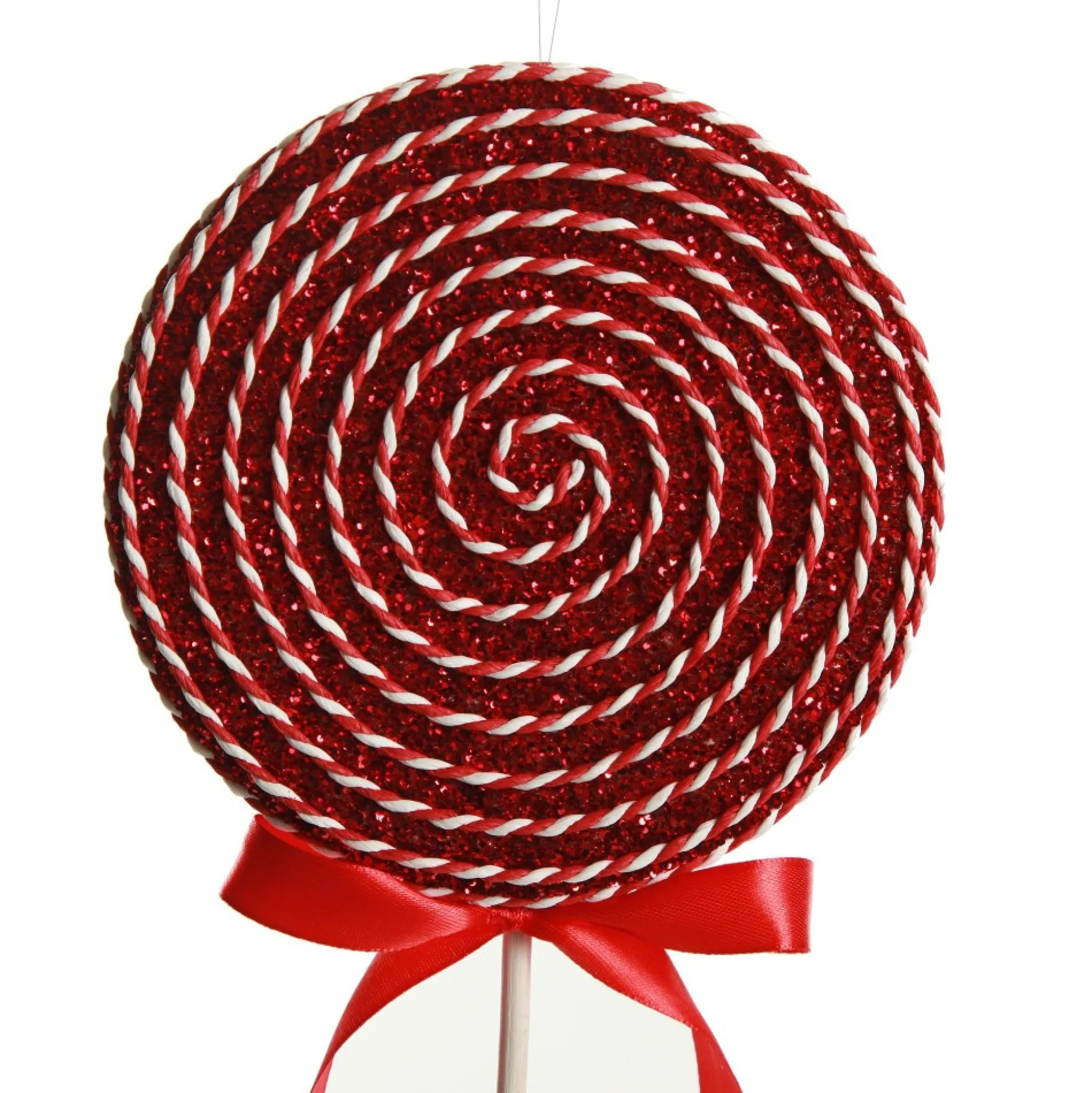 Red Glitter with Twine Lollipop Christmas Decoration Christmas Tree Decorations|