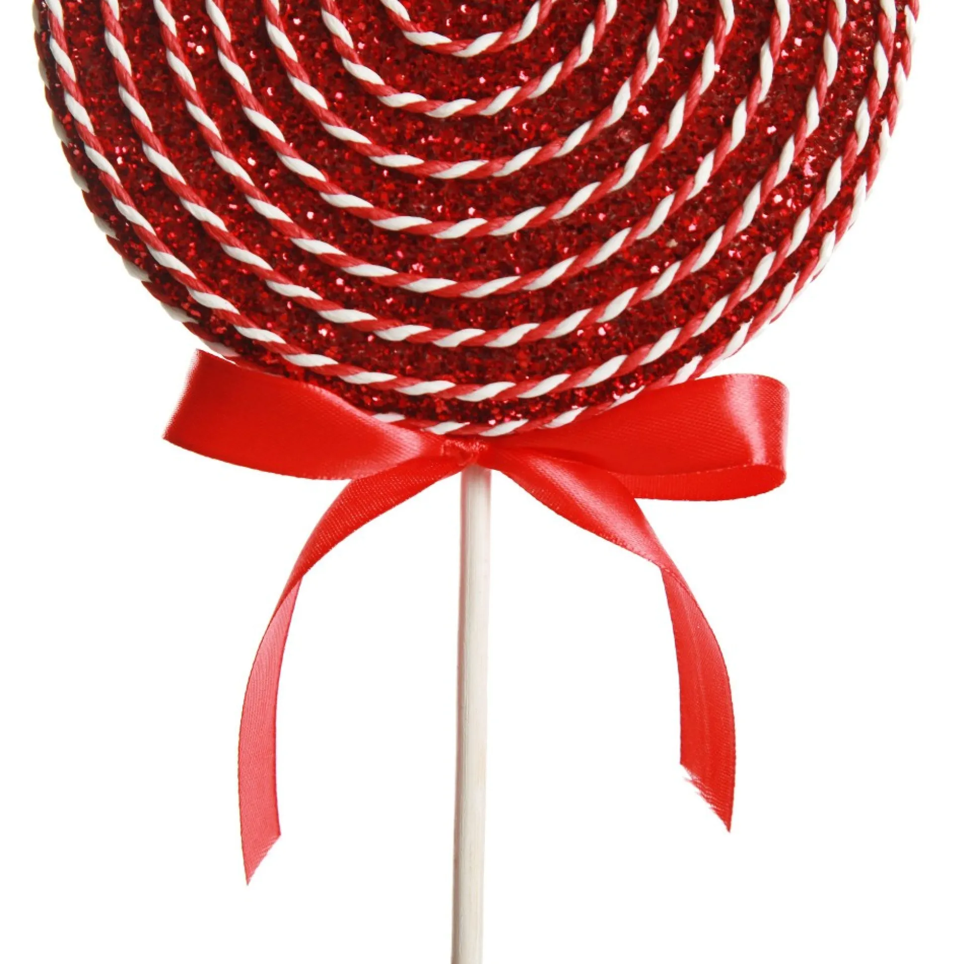 Red Glitter with Twine Lollipop Christmas Decoration Christmas Tree Decorations|