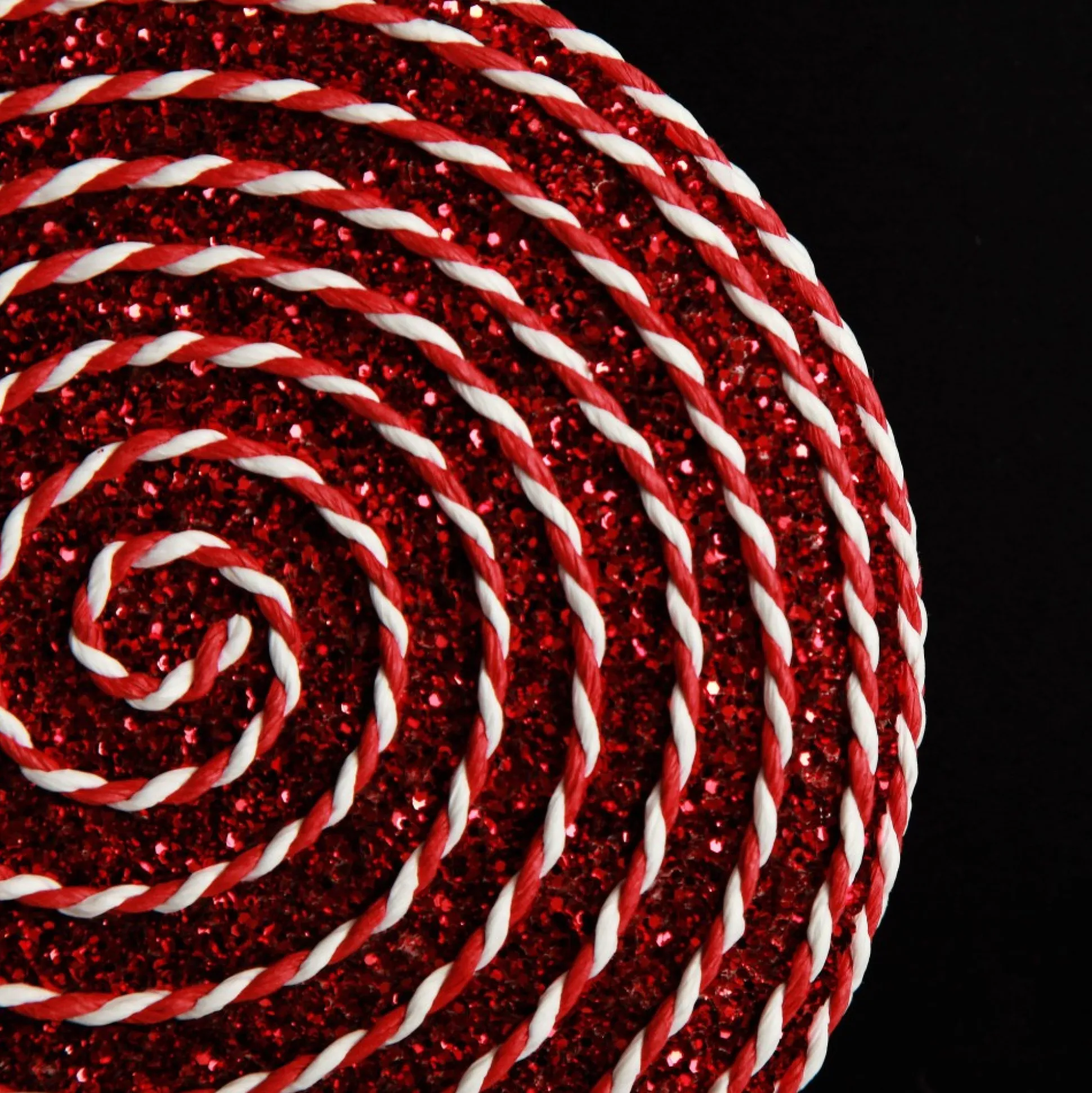 Red Glitter with Twine Lollipop Christmas Decoration Christmas Tree Decorations|