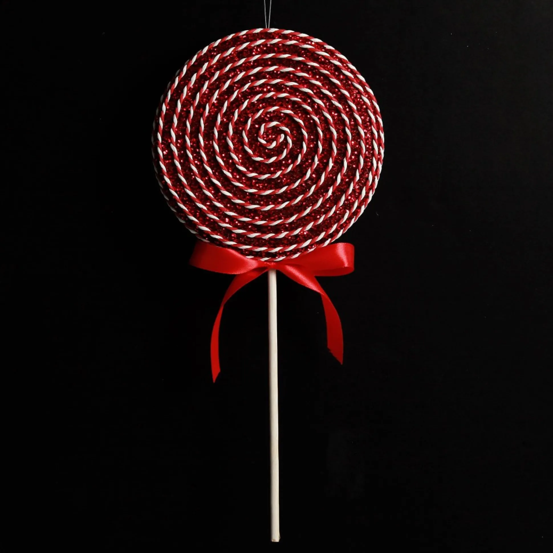 Red Glitter with Twine Lollipop Christmas Decoration Christmas Tree Decorations|