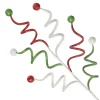 Red, Green and White Glitter Curly Christmas Pick Christmas Tree Picks|