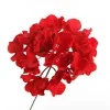Red Hydrangea Flower Stem Christmas Flowers|