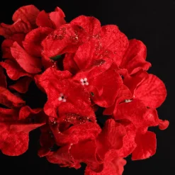 Red Hydrangea Flower Stem Christmas Flowers|