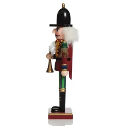 Red Jacket Nutcracker with Horn Christmas Ornament - Large Christmas Nutcrackers|