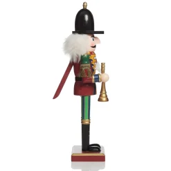 Red Jacket Nutcracker with Horn Christmas Ornament - Large Christmas Nutcrackers|