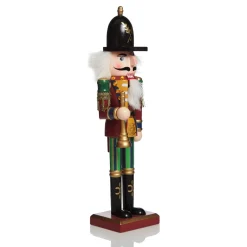 Red Jacket Nutcracker with Horn Christmas Ornament - Large Christmas Nutcrackers|