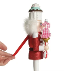 Red Jacket Peppermint Candy Wooden Nutcracker - Extra Large Christmas Nutcrackers|