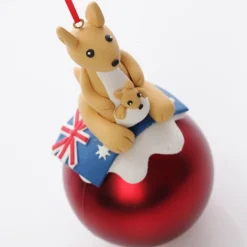 Red Kangaroo Christmas Character Bauble Personalised Baubles|
