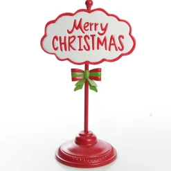Red Merry Christmas Standing Sign Ornament Christmas Ornaments|