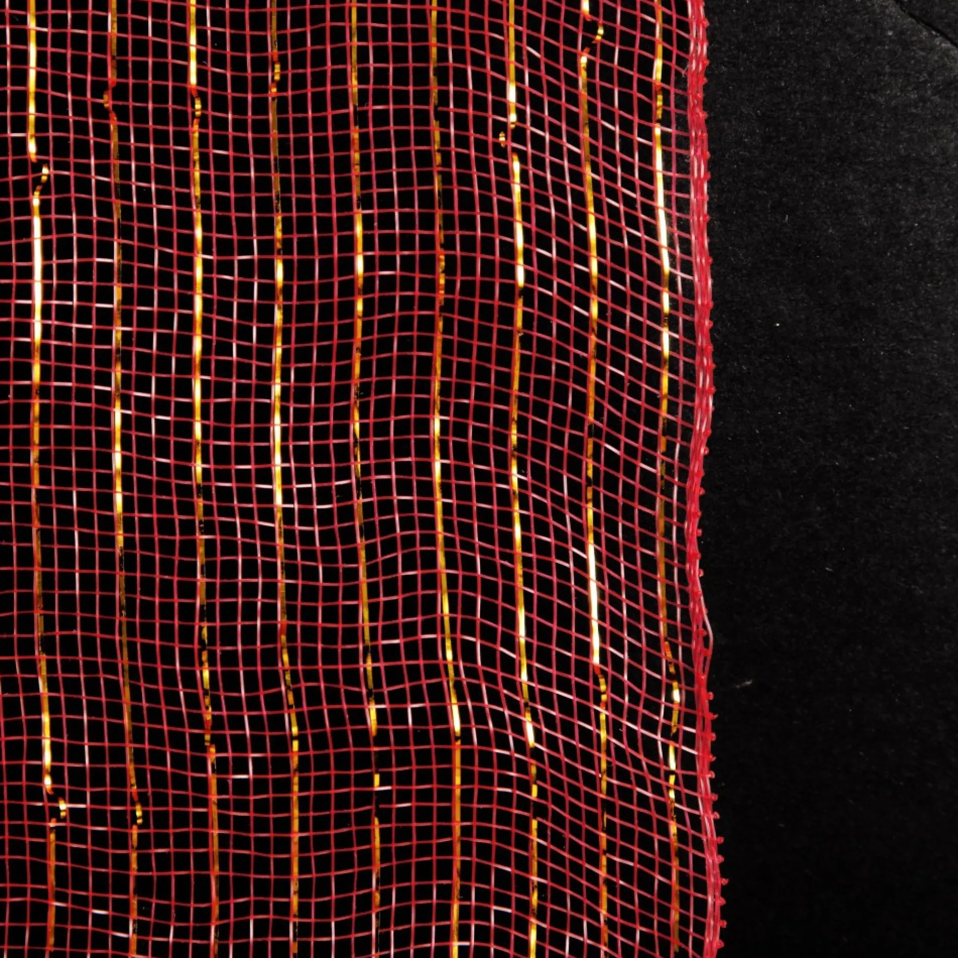 Red Metallic Thread Decomesh Roll Diy Wreaths|