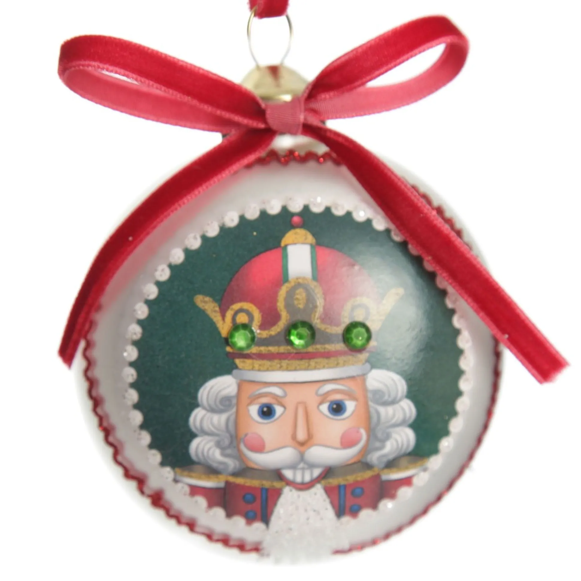 Red Nutcracker Christmas Disc Decorative Christmas Baubles|
