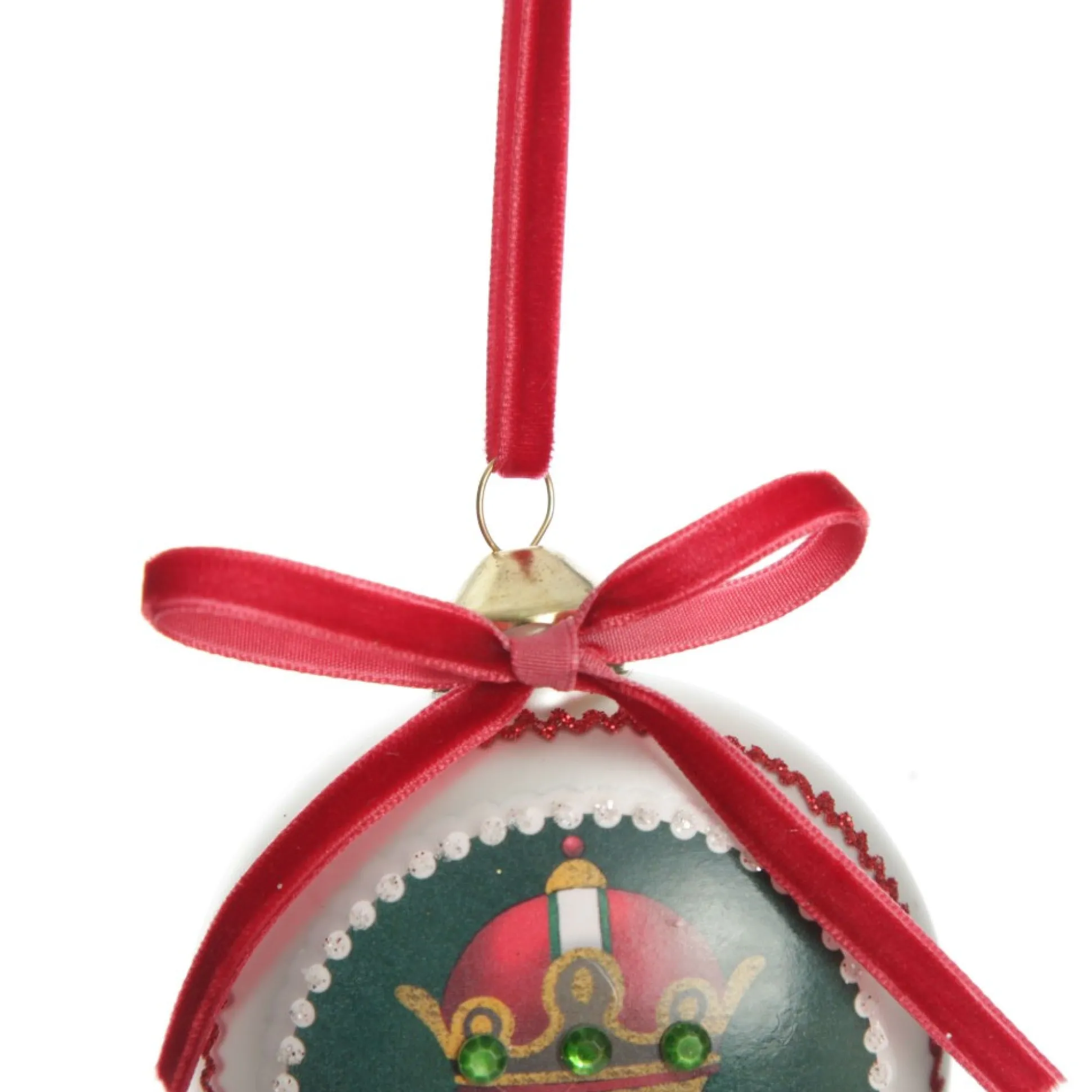 Red Nutcracker Christmas Disc Decorative Christmas Baubles|