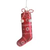 Red Patterned Stocking Christmas Decoration Christmas Tree Decorations|