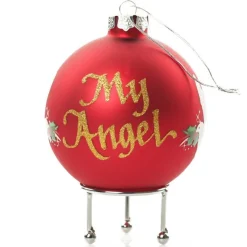 Red Peace Doves Christmas Bauble Personalised Baubles|