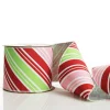 Red Pink Mint Peppermint Candy Stripe Christmas Wired Ribbon Garland Tree Garlands|