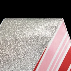 Red Pink Mint Peppermint Candy Stripe Christmas Wired Ribbon Garland Tree Garlands|