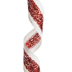 Red Sequin Wired Christmas Ribbon Ribbons|
