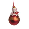 Red Teddy Christmas Character Bauble Personalised Baubles|