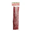 Red Tinsel Chenille Stem Pipe Cleaners - Pack of 45 Christmas Craft Supplies|