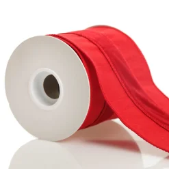 Red Velvet and Dupion Christmas Ribbon Garland Tree Garlands|