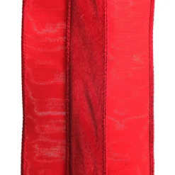Red Velvet and Dupion Christmas Ribbon Garland Tree Garlands|