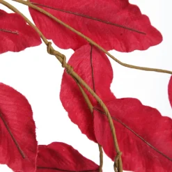 Red Velvet and Sequin Leaf Christmas Garland Christmas Garlands|