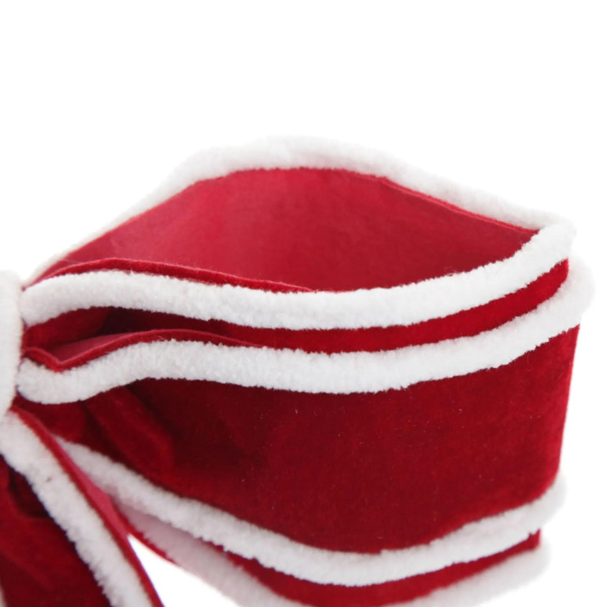 Red Velvet Christmas Bow with Fur Trim Christmas Bells And Bows|