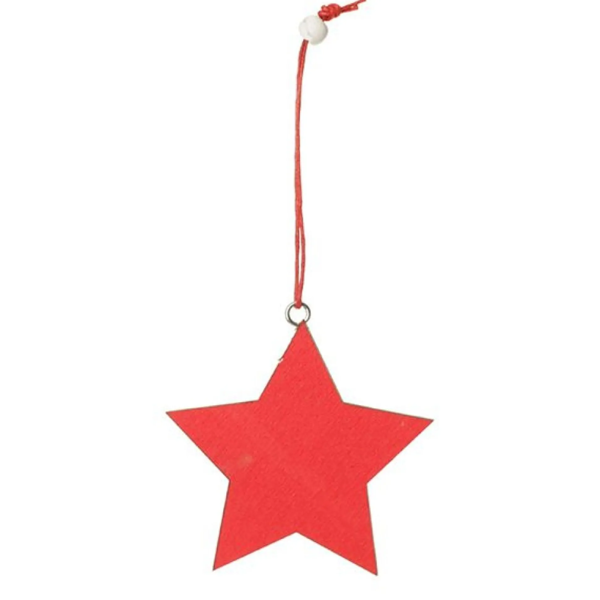 Red Vintage Deer Stamped Christmas Decorations - Set of 6 Christmas Tree Decorations|