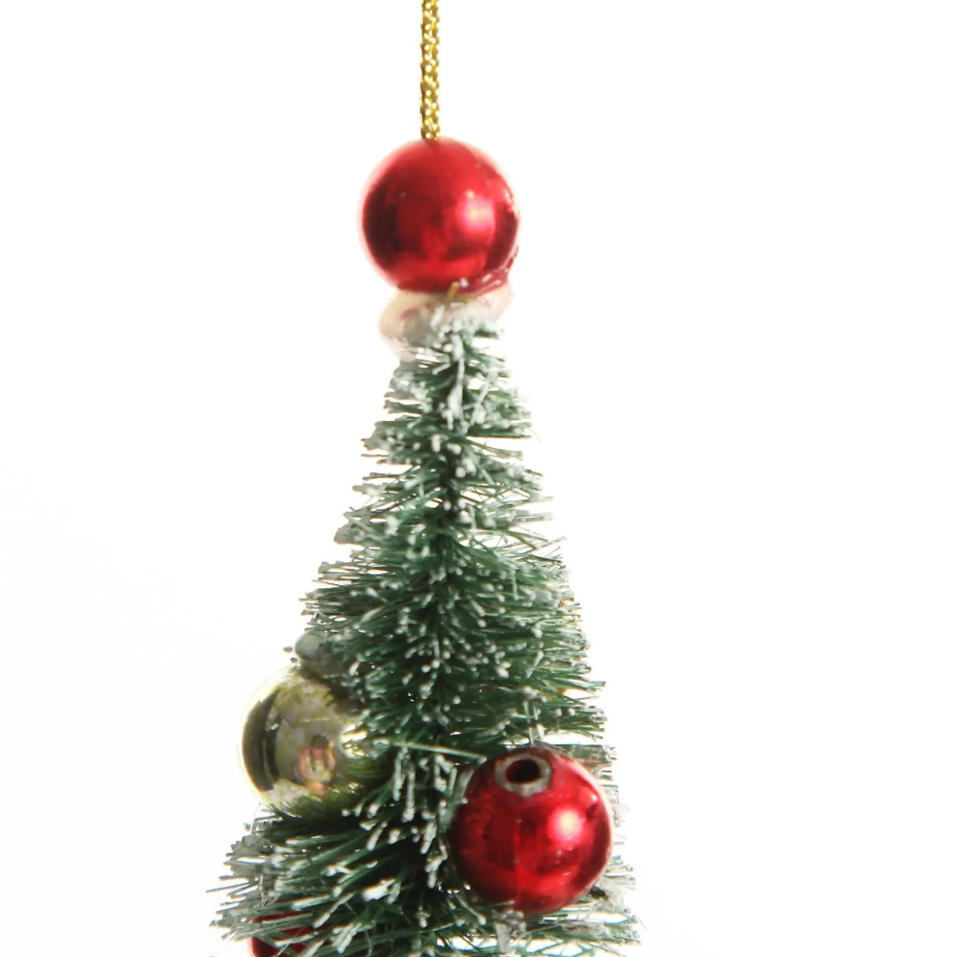 Red Vintage Glass Christmas Finial with Tree Christmas Tree Decorations|