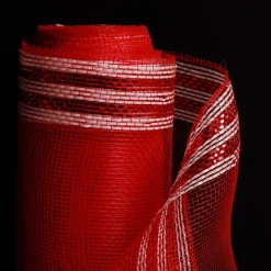 Red with White Edge Decomesh Roll Decomesh|