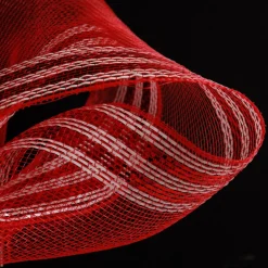 Red with White Edge Decomesh Roll Decomesh|