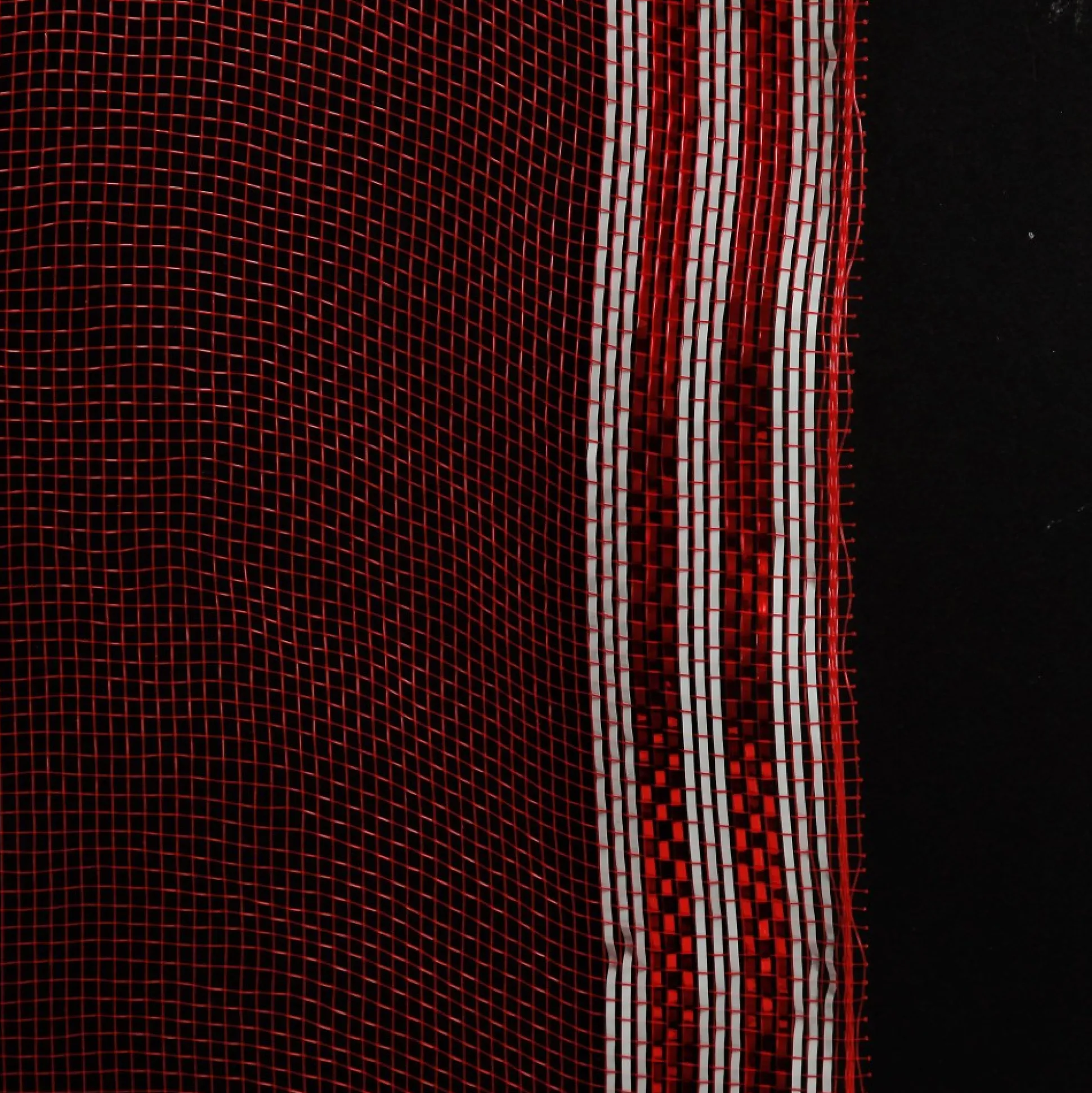 Red with White Edge Decomesh Roll Decomesh|