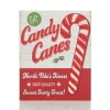 Retro Candy Cane Christmas Wall Box Sign Wall Hangings And Signs|