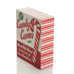 Retro Candy Cane Christmas Wall Box Sign Wall Hangings And Signs|