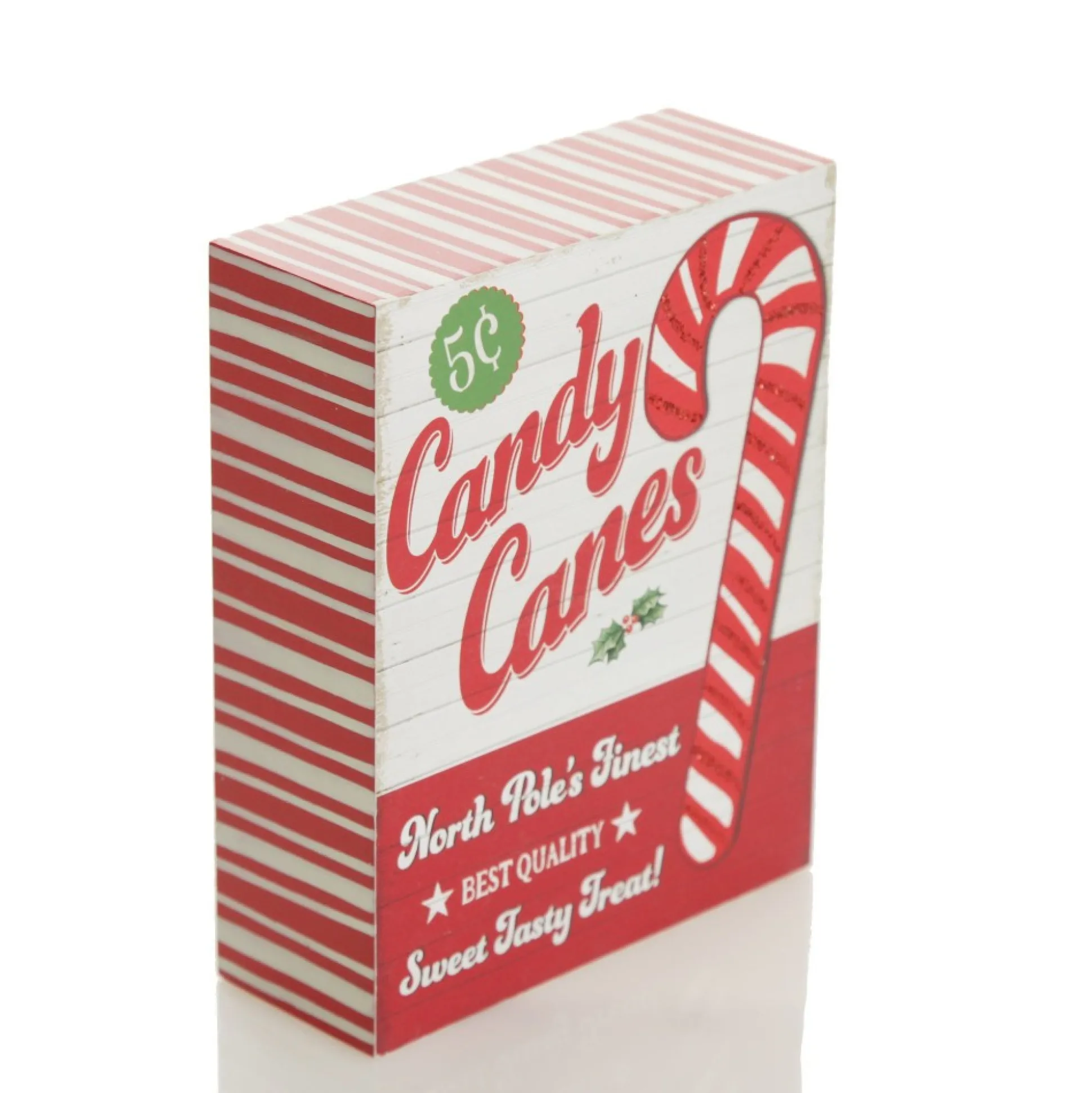 Retro Candy Cane Christmas Wall Box Sign Wall Hangings And Signs|