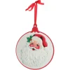 Retro Christmas Metal Santa Bauble Sign Wall Hangings And Signs|