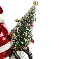 Retro Glass Santa on Motorbike Christmas Decoration Christmas Tree Decorations|