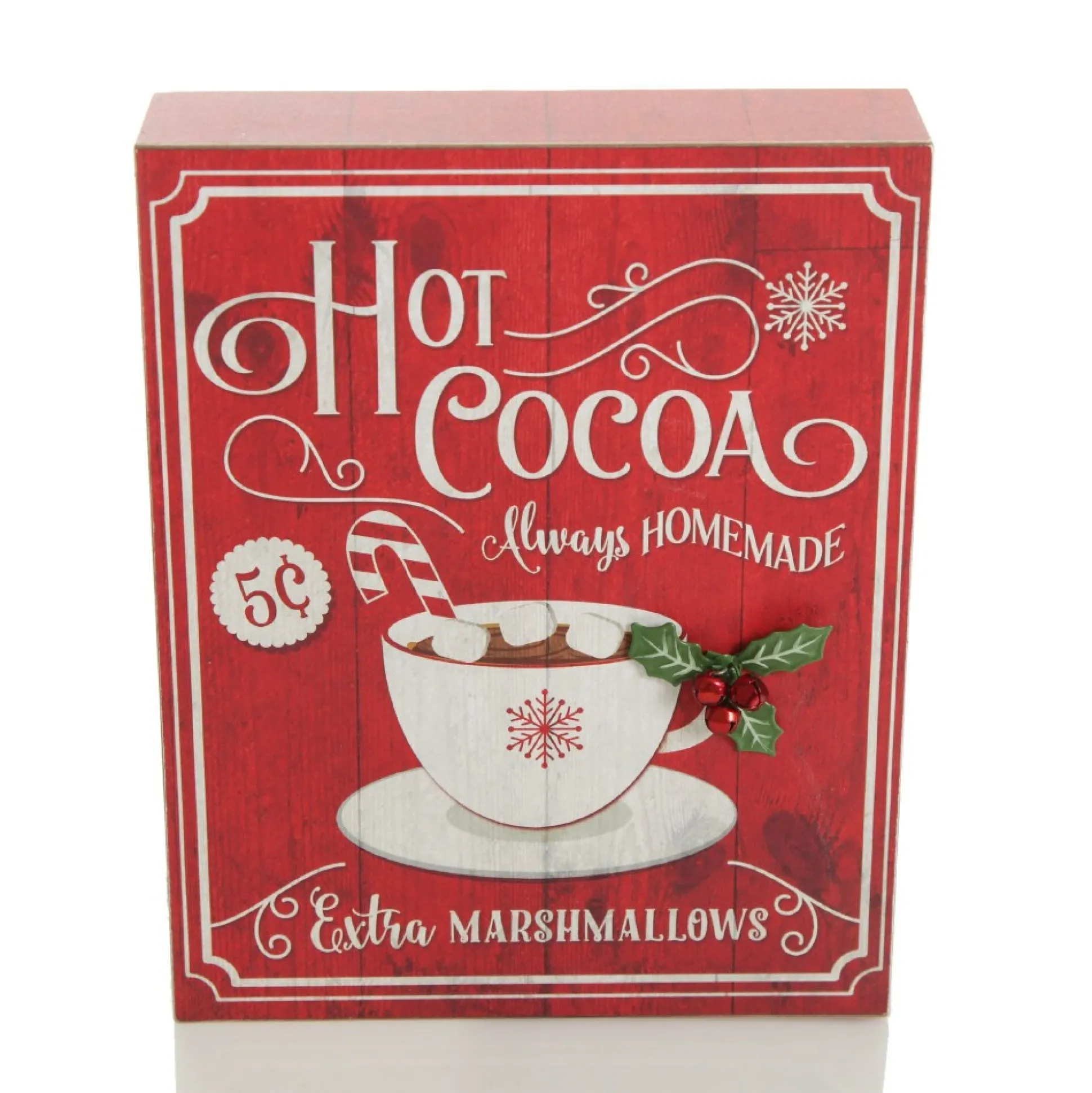 Retro Hot Cocoa Christmas Wall Box Sign Wall Hangings And Signs|