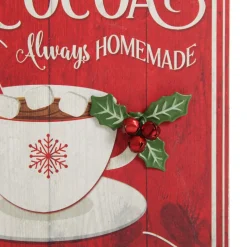 Retro Hot Cocoa Christmas Wall Box Sign Wall Hangings And Signs|