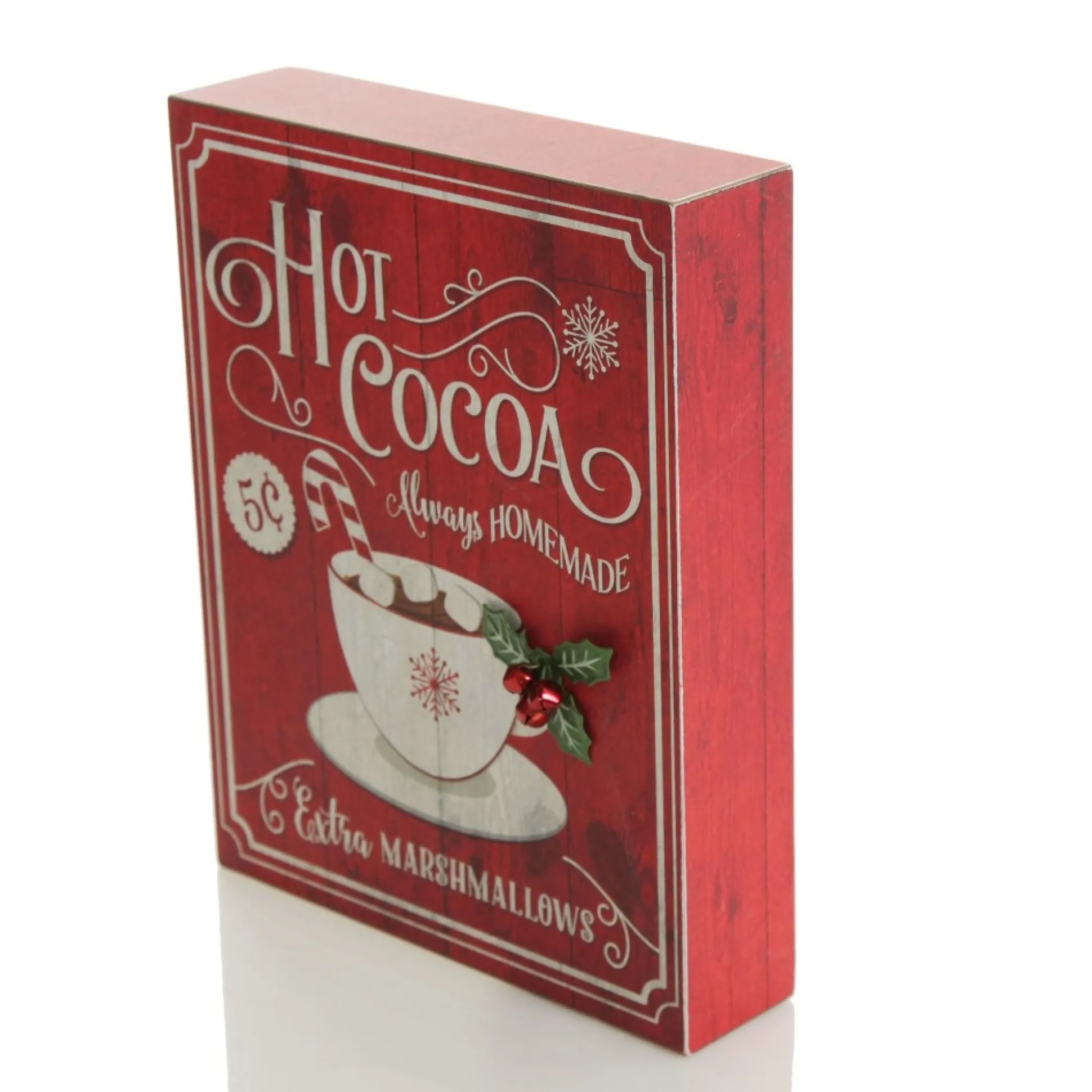 Retro Hot Cocoa Christmas Wall Box Sign Wall Hangings And Signs|