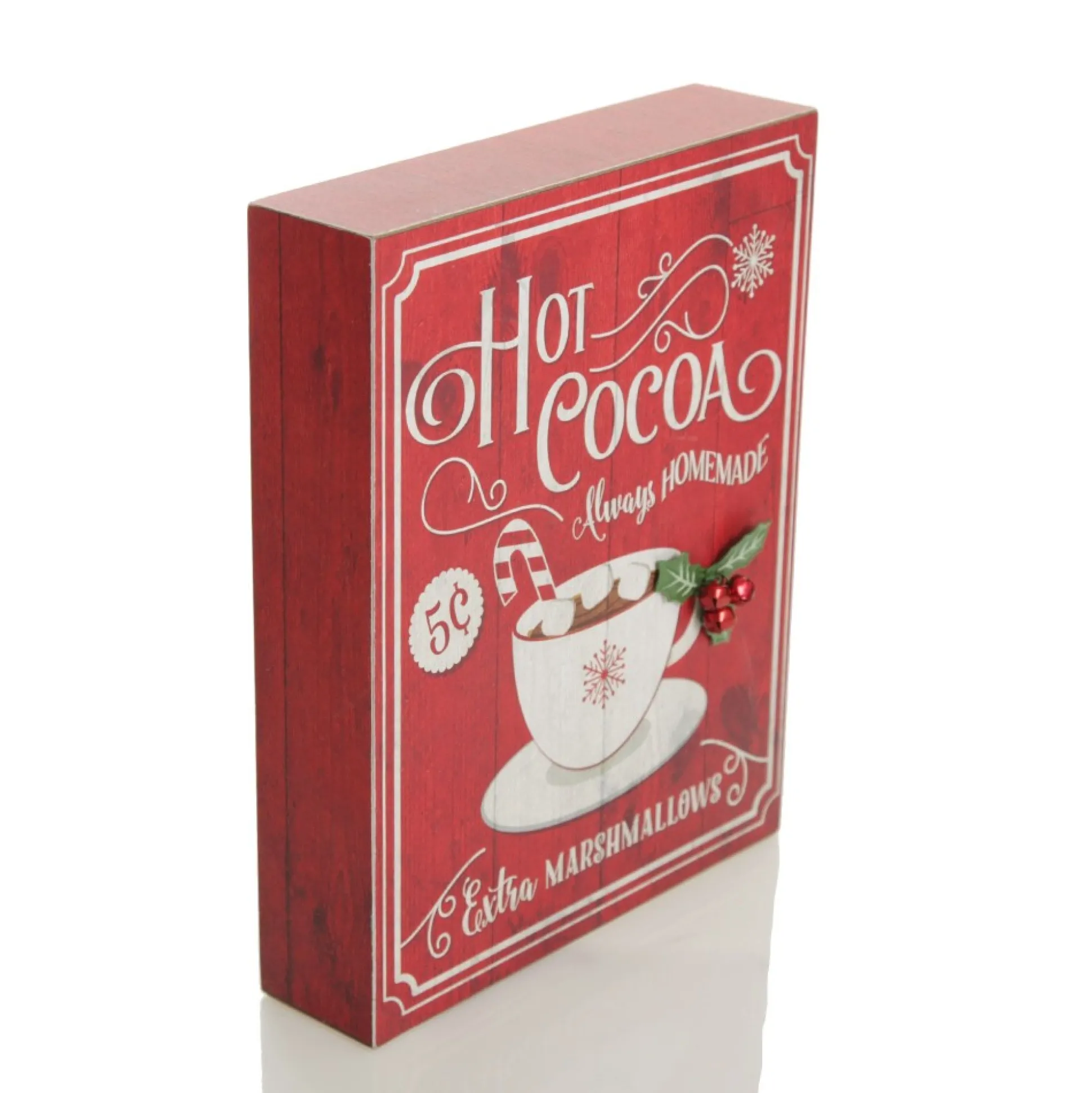 Retro Hot Cocoa Christmas Wall Box Sign Wall Hangings And Signs|
