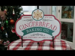 Retro Metal Gingerbread Baking Co Christmas Wall Sign Wall Hangings And Signs|