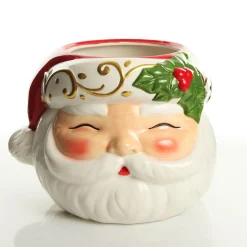 Retro Santa Planter Pot Christmas Ornament Christmas Ornaments|