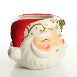 Retro Santa Planter Pot Christmas Ornament Christmas Ornaments|