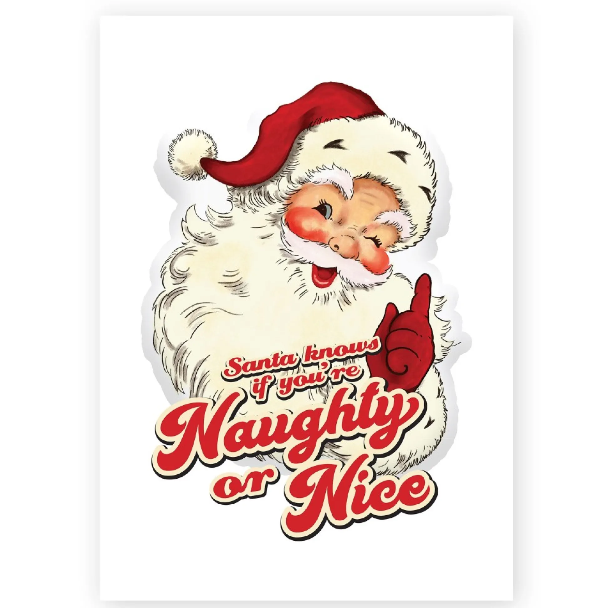 Retro Vintage Santa Christmas Posters Set of 3 Christmas Prints|