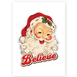 Retro Vintage Santa Christmas Posters Set of 3 Christmas Prints|