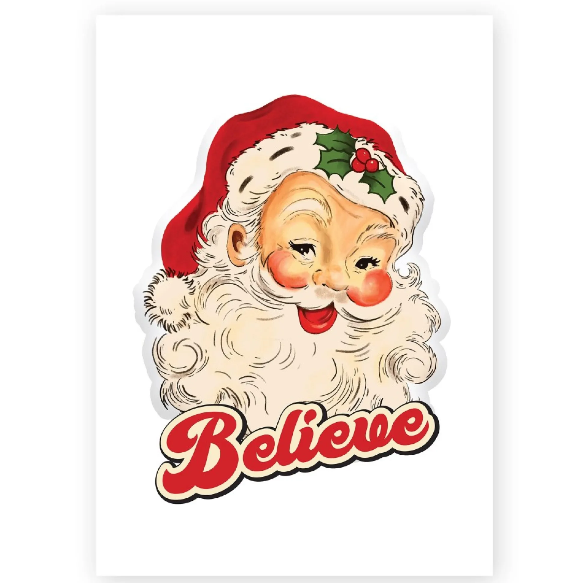 Retro Vintage Santa Christmas Posters Set of 3 Christmas Prints|